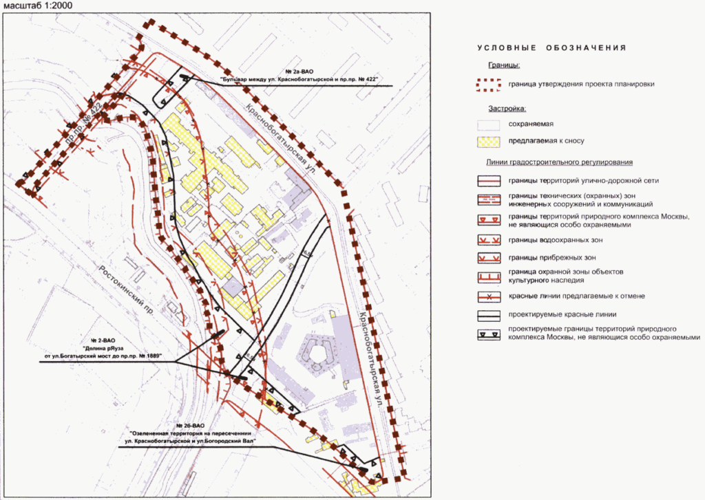 Проектируемая линия. План реконструкции Краснобогатырской улицы. Реконструкция улицы Краснобогатырская Краснобогатырской проект. План застройки ул. Краснобогатырская. Красные линии в градостроительном плане.